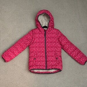 Mini Boden Pink Star Puffer Jacket
